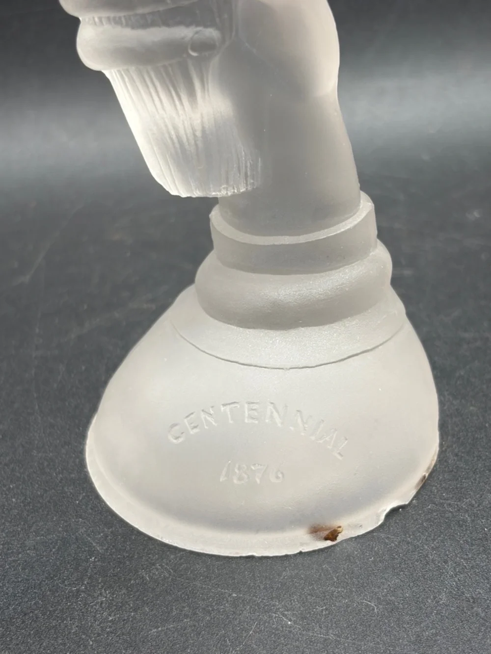 Victorian Antique 1876 Centennial Worlds Fair Souvenir EAPG Glass Hand Vase